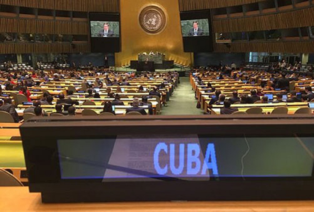 Imagen de publicación titulada ONU vota contra el Bloqueo en Cuba