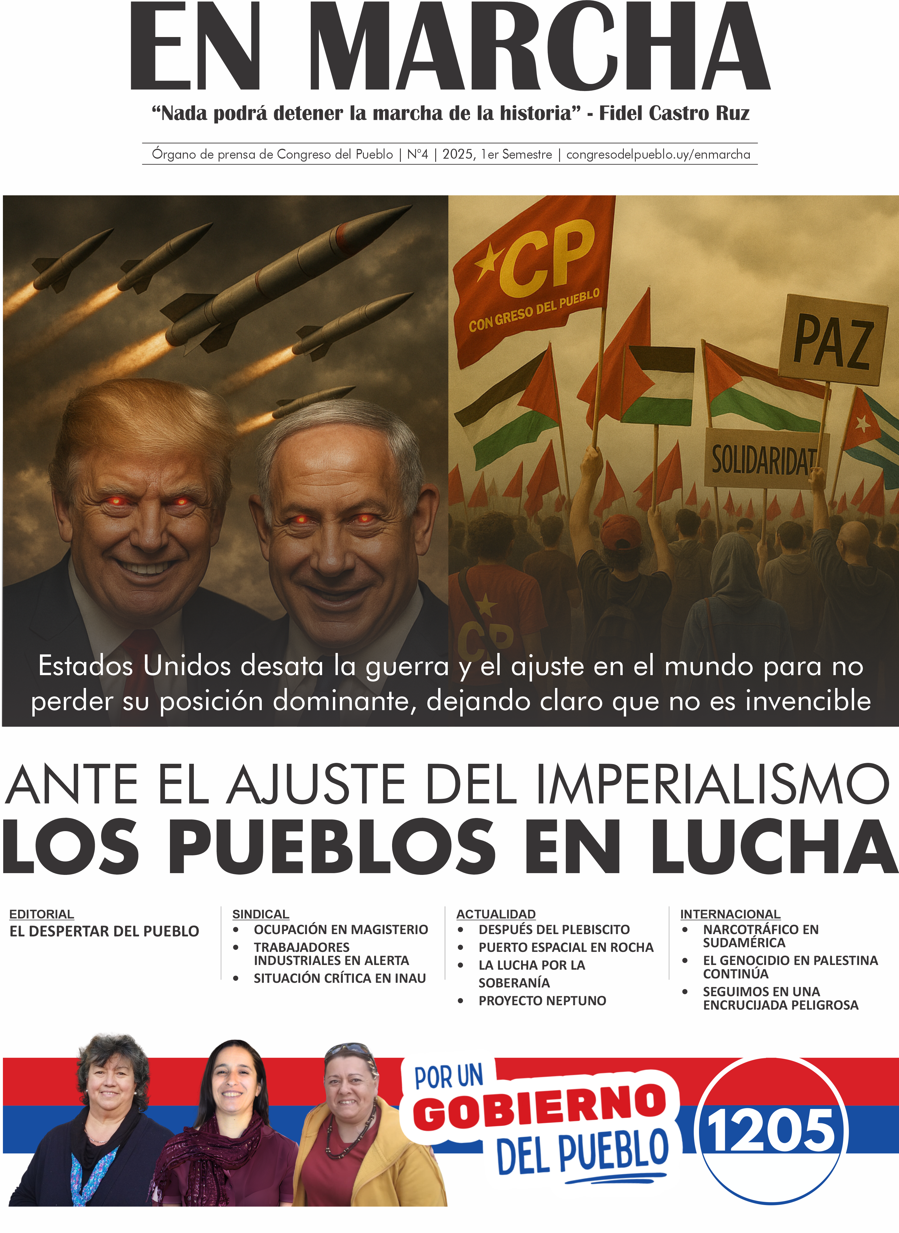 Portada de la edición Ante el ajuste del imperialismo, los pueblos en lucha